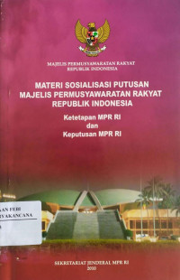 Image of Materi Sosialisasi Putusan MPR RI Ketetapan MPR RI dan Keputusan MPR Ri